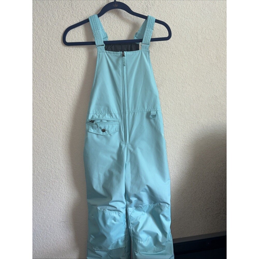 TSLA Snow Bib Ski Snowboard Youth Teal Large 14/16 Sled Overalls Insulated